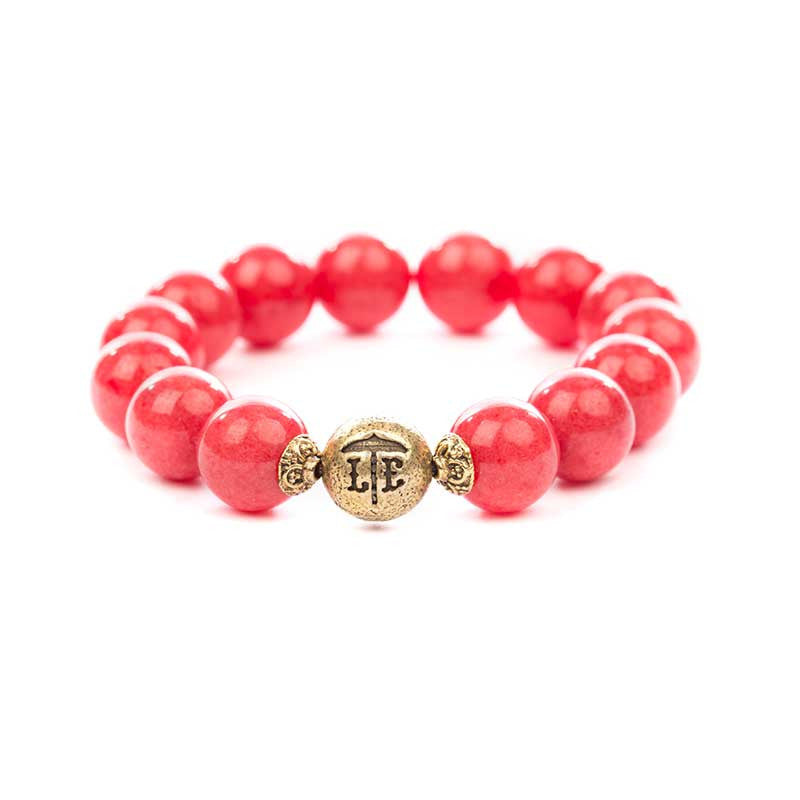 Beaded Bracelet Coral