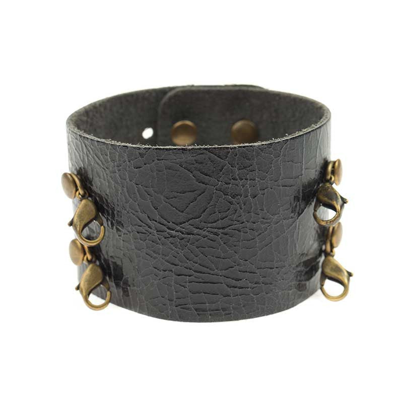 Wide Cuff Distressed Black