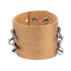 Wide Cuff Metallic Gold