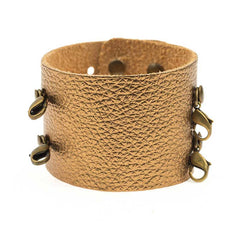 Wide Cuff Metallic Gold