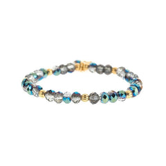 Refined Beaded Bracelet Silver Blue