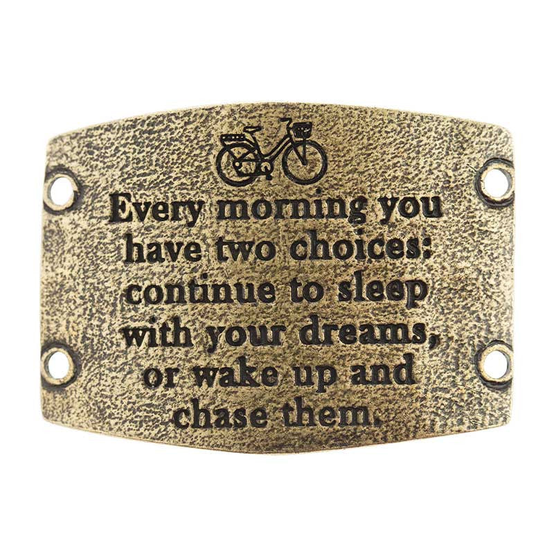 Large sentiment  | Every morning you have two choices: continue to sleep with your dreams  or wake up and chase them.