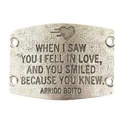 Large Sentiment  | When I saw you I fell in love  and you smiled because you knew.  |  Arrigo Boito