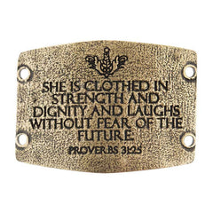 Large Sentiment  | She is clothed in strength and dignity and laughs without fear of the future.  |  Proverbs 31:25