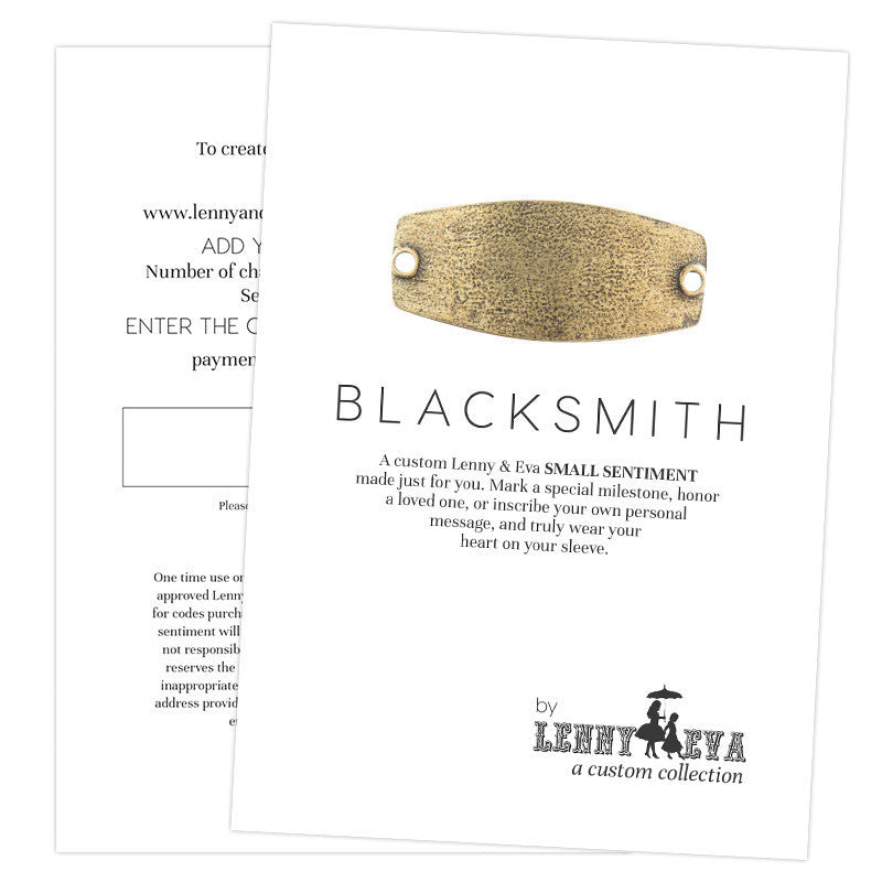 Blacksmith Custom Small Sentiment